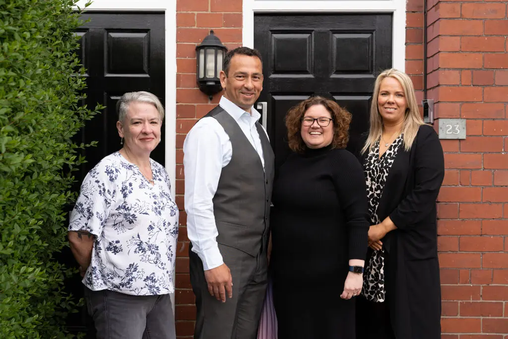 The Kerrigans Property team outside their office on Windsor Road, Doncaster