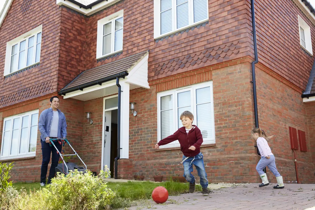 Family outside their rented house in Doncaster